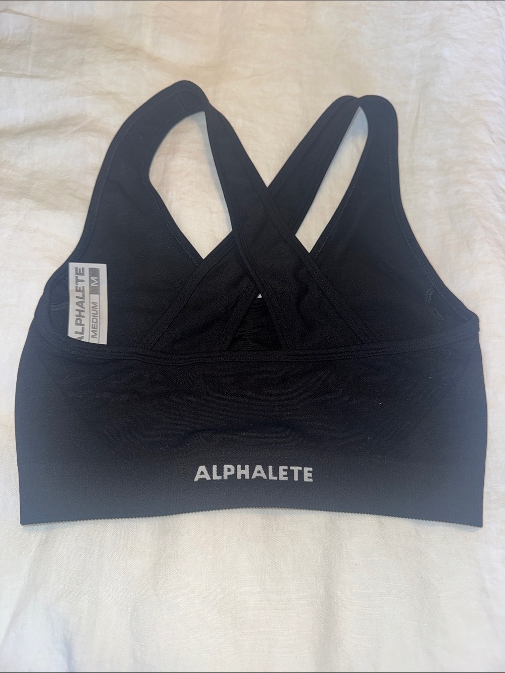 Alphalete Black Crisscross Back Sports Bra
